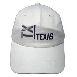 Texas Slideback Baseball Cap White One Size Embroidered Paramount Apparel